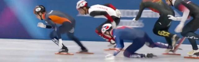 被英国人犯规撞倒，孙龙刘少昂无缘短道1500米奖牌